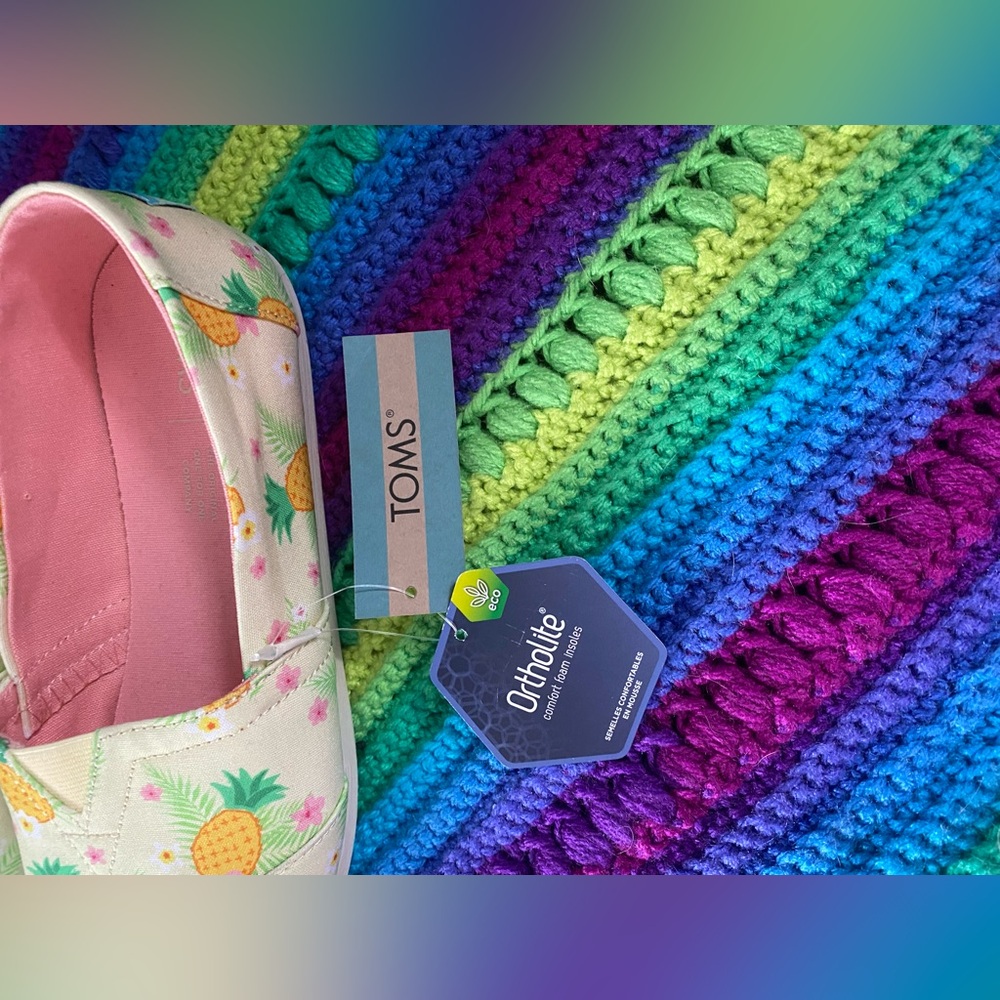 TOMS | Women’s 8 | NWT | Lemonade Pineapple Paradise | Alpargata - Picture 9 of 16